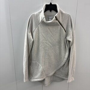 Athleta Cozy Karma Pullover Sweatshirt Oatmeal Heather Cream Women’s Small